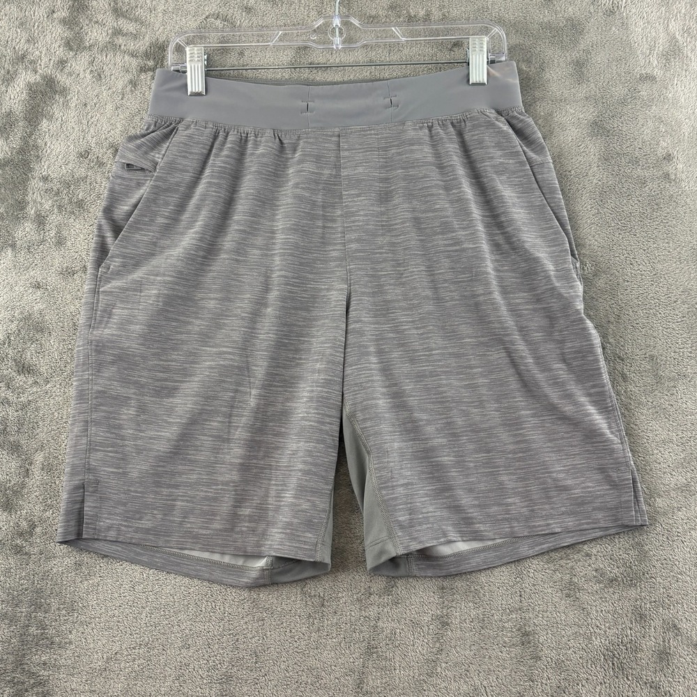 Lululemon T.H.E. Short 9" Inseam Mens M Gray Stretch‎ Drawstring Pockets LM7AAWS